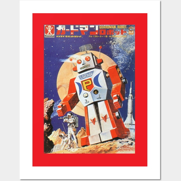 Vintage Model Kit Box Art - Guardian Robot Wall Art by Starbase79